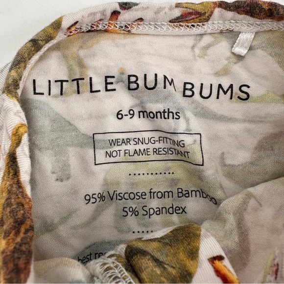 Little Bum Bums Dinosaur Bamboo Zip Sleeper 6-9 months FLAWS - Picture 2 of 4